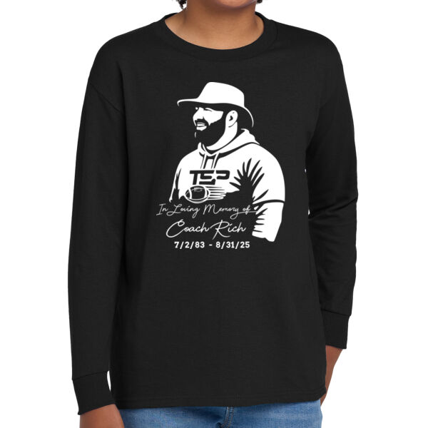 In Loving Memory of Coach Rich – Youth 100% Cotton Long Sleeve Tribute Shirt Thumbnail